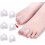 6 Pack Soft White Toe Spacers for Comfortable Foot Care, Reusable Silicone Separators for Daily Relief 1