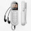 Radio FM compacte rechargeable avec écran LCD rétroéclairé, prise casque 3,5 mm et format portable. 2
