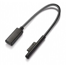 USB-C-oplaadkabel compatibel met Surface Pro 7, Go 2, Pro 6, 5 en 4 apparaten, duurzame zwarte kabel