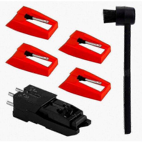 4 Pack Diamond Stylus Replacement for Record Players, Compatible with ION LP Phonographs, Durable Needle