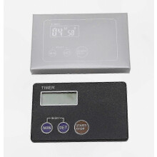 Digital Study Rest Pocket Cooking Timer, Credit Card Size, Black Portable Timer for Kitchen and Desk