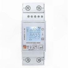 Eenfasige wifi-energiemeter 80A kWh-vermogensmonitor met spannings- en stroommeting voor elektrische bewaking in huis.