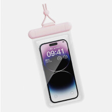 Taucher-Handyhülle mit Kabel, wasserdichte pinke Handytasche für Unterwasserfoto- und Videoaufnahmen