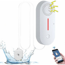 Slimme waterlekdetector met wifi, 100 dB alarm, waarschuwing bij laag waterpeil en sensor voor bewaking op afstand voor extra veilighei