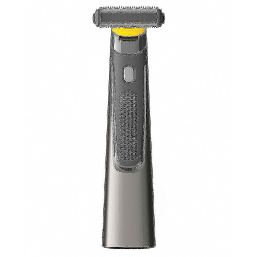 Titanium Rechargeable Beard and Body Razor with Precision Trimmer, Waterproof Design, 3 Combs, USB Charging
