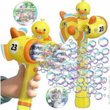 Máquina de jabón con cañón de espuma para niños, juego de burbujas robótico, más de 1500 burbujas por disparo, máquina de jabón para us