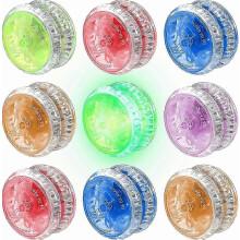 Juego de 9 yoyos LED con rodamientos de bolas, yoyos de plástico responsivos para principiantes, niños y práctica.