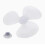 12-Inch White Replacement Fan Blade for Pedestal and Table Fans, 3-Blade Plastic Accessory 1