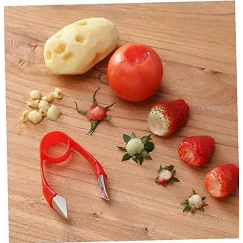 Stem Remover Tool for Fruits and Vegetables, Including Strawberries, Tomatoes and Herbs, Easy Kitchen Prep Tool 1