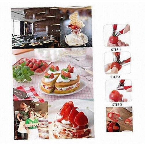 Stem Remover Tool for Fruits and Vegetables, Including Strawberries, Tomatoes and Herbs, Easy Kitchen Prep Tool 2