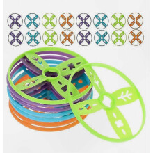 Paquete de 24 discos voladores de repuesto para juguetes de mano y de pedal, accesorios para exteriores para niños, duraderos y diverti