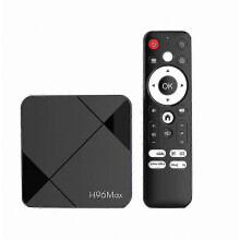 4K Android TV box s hlasovým ovládaním, WiFi 6, LAN port, prehrávač médií na streamovanie, zástrčka pre EÚ