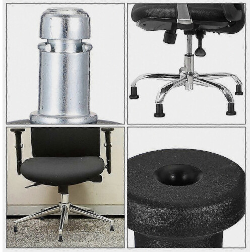6-Pack Adjustable Chair Levelers with Plug-In Wheels and Fixed Feet for Multipurpose Use, Durable Design, Easy Installat 2