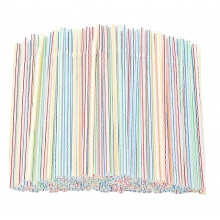 Pailles Ă boire flexibles en plastique multicolore, pailles jetables de 20 cm, paquet de 500, pour les fĂŞtes et l'usage quotidien