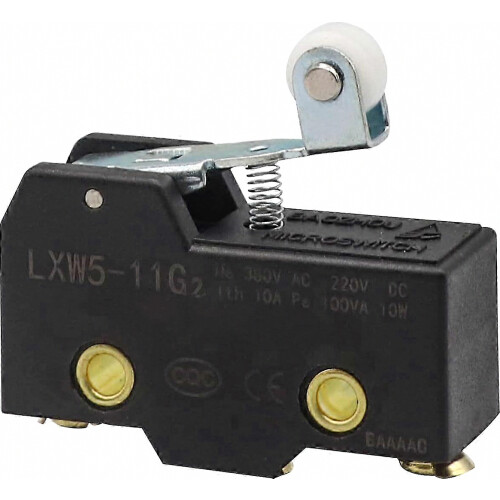 Micro Switch with 3 Terminals and Roller for Golf Cart Applications, Durable Precision Control Switch