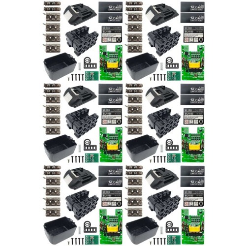6X BL1890B Lithium Battery Case BMS PCB Balance Charging Board Shell for  18V BL1860 9.0Ah LED Indicator