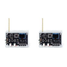 2X DIY Walkie-Talkie FM Radio Electronic Kit 409.85MHz Adjustable Frequency 87-108MHz OLED Display DIY Soldering Kit