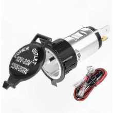 12V Universal Power Socket Adapter for Cars, Motorcycles, Boats, Tractors and Trucks, Durable Heavy Duty Design
