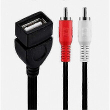 Audio and Video USB 2.0 to RCA Converter Cable, 0.2 m, for Camcorders and Video Transfer