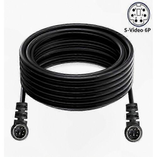 Cable de extensión Mini DIN de 6 pines, macho a macho, de 3 m, doble ángulo recto, con núcleo de cobre. 2