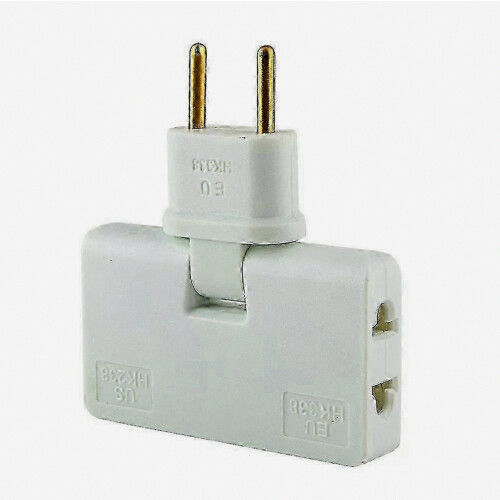 Multifunction Wireless 180 Degree Rotating EU Plug Adapter, Rotating Socket Converter for Home and Travel