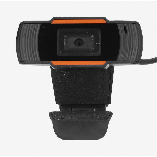 Webcam USB HD per laptop, risoluzione 1080p, ideale per videoconferenze, con microfono integrato per streaming e chiamate nitidi.