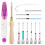 Adjustable Punch Needle Embroidery Tool with Wooden Handle, 13 Piece Floss Kit for Crafting Projects 1