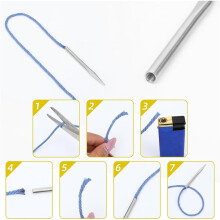 7 Pieces Paracord Stitching Set with Storage Bag,Smoothing Tool, Scissors for Leather Weaving,Laces Strings and Paracord