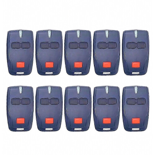 10 Pack 433MHz Rolling Code Remote Controls for Garage Doors and Gates, 2-Button Replacement Remotes