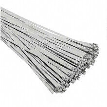 Lot de 100 attaches autobloquantes en acier inoxydable pour une fixation sécurisée, attaches métalliques robustes et polyvalentes