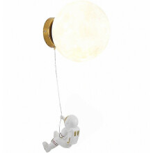 Applique murale lune sur le thème de l'espace pour enfants, lampe décorative astronaute pour chambre d'enfant