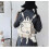 Cute Mini Backpack with Accessories, Aesthetic Small Backpack for Teens, Kawaii White Daypack 2