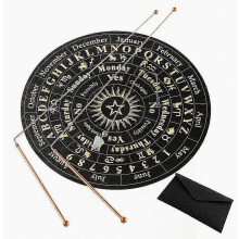 Kit de radiesthésie en cuivre avec 2 baguettes de sourcier, un pendule de sourcier et un tapis de divination pour la détection d'eau ou