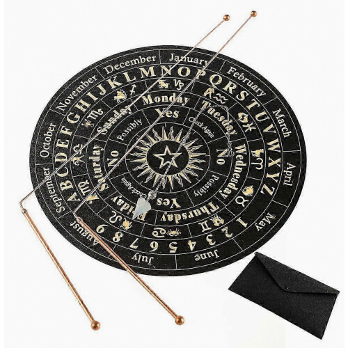Copper Dowsing Rod Kit with 2 Divining Rods, Dowsing Pendulum and Divination Mat for Water or Treasure Detection