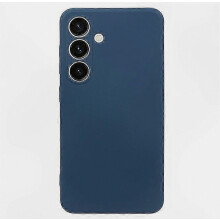 Weiche TPU-Schutzhülle mit Faserfutter für Galaxy S24 Plus, gummierte Handyhülle, stoßdämpfend, mattschwarz
