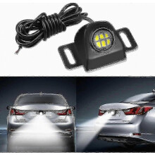 Cúvacia parkovacia pomocná LED žiarovka v tvare mini kamery, zadné svetlo s technológiou proti kolízii, biela 6000K