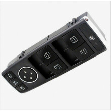 Interruttore alzacristalli elettrico principale per modelli Classe C W204, Classe E W212 W207, X204 e C207, con finitura nera.