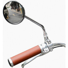 Espejo retrovisor para manillar de bicicleta, espejo lateral para bicicleta cruiser de estilo vintage con marco de acero galvanizado.