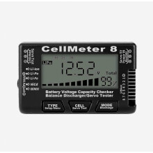 8-cellen batterijtester met lcd-display en ontlaadfunctie voor digitale batterijcapaciteitsanalyse