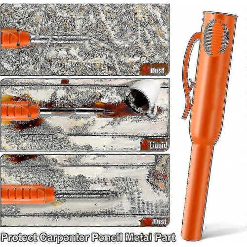 2 Pack Carpenter Pencils with Built In Sharpener for Woodworking and Construction Marking Tools 1