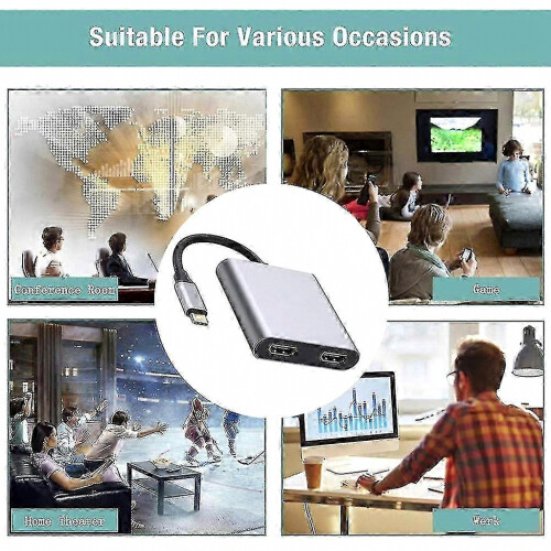 4-in-1 USB-C Docking Station Adapter, 4K HDMI, 60W Charging, Multi-System Compatible, Compact Design 1
