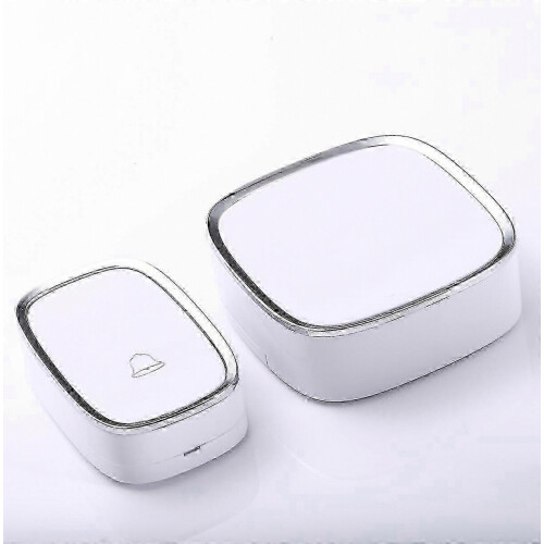 Wireless Digital Music Doorbell, One-to-Two, Weather Resistant, White, Remote Control System 2