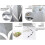 200 x 200 cm Waterproof Washable Mildew-Resistant Polyester Shower Curtain in Grey 2