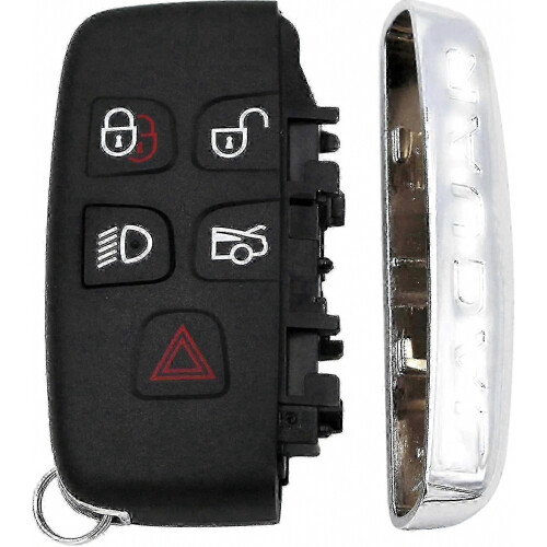 Remote Car Key Case Shell Replacement for Jaguar Xe Xf Xj Xk, 5 Button, Durable Plastic Foldable Key Cover 1