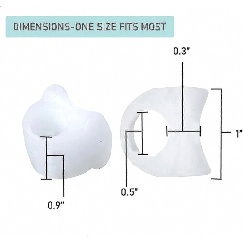 6 Pack Soft White Toe Spacers for Comfortable Foot Care, Reusable Silicone Separators for Daily Relief 1