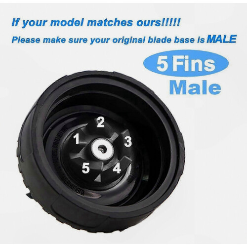 5-Fin Blender Blade Replacement for QB3000 Series Compatible Models, Durable Stainless Steel Cutter Assembly 2