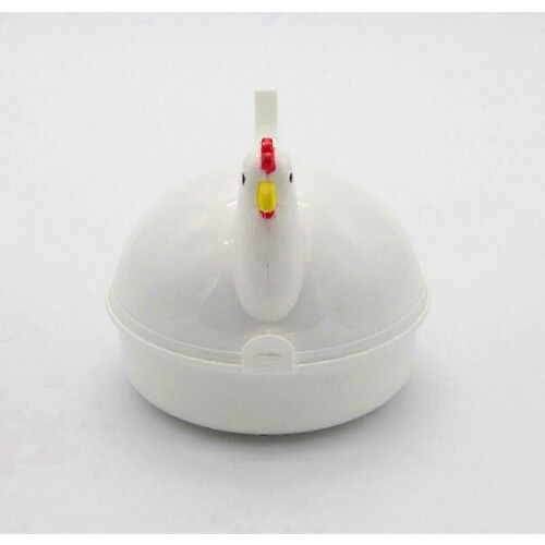 4-Egg Chicken Design Microwave Egg Poacher Steamer for Kitchen Use, Quick Breakfast Maker 2