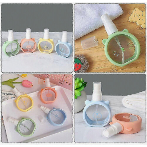 Small Plastic Spray Bottles, 4 Pack Travel Atomizer Bottles, Empty Refillable Fine Mist Containers for Toiletries 1