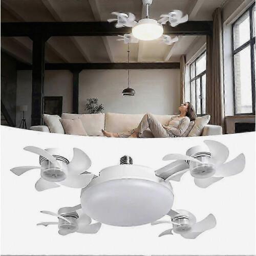 Small Ceiling Fan with Light, Remote Control, E27 Screw-in, 3-Speed Quiet Flush Mount for Kitchen and Garage 1