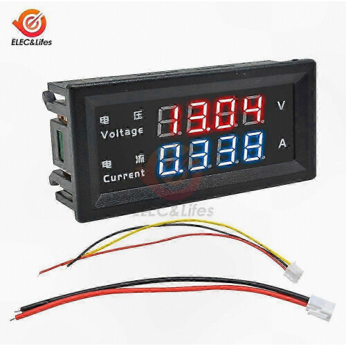 100V-500V 10A Digital Voltmeter Ammeter with 0.28 Inch LED Display Voltage Regulator Tester 1